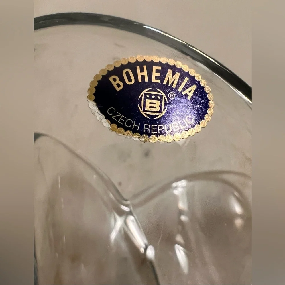 Vintage Globus Crystal Tulip Shape Bohemian Vase Elegant HIGH Quality HEAVY
